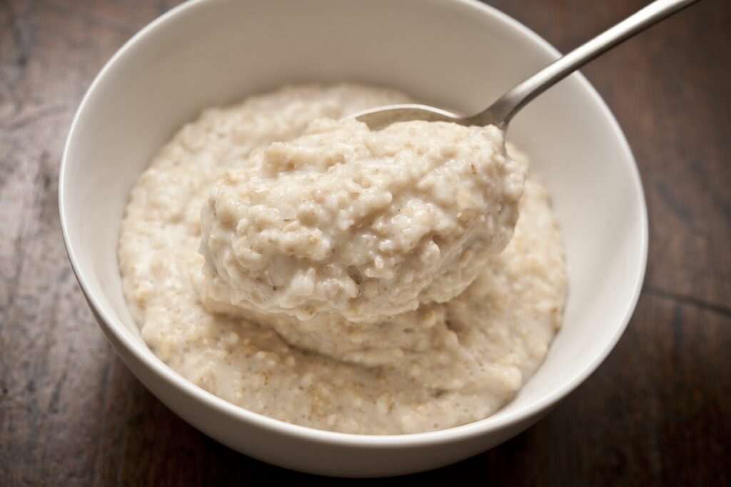 Harina de avena y crema de arroz para ganar músculo