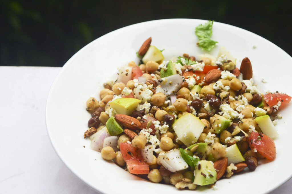 ensalada de frutas y nueces